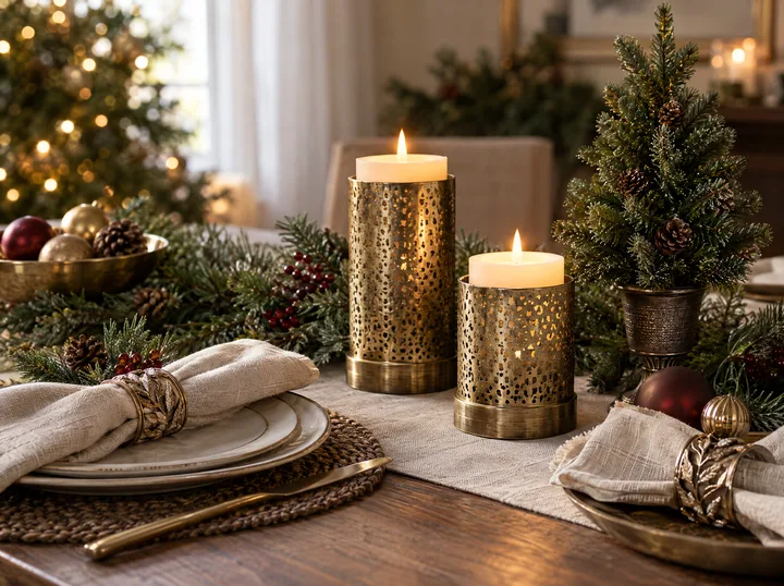 Décoration de table de Noël au crochet